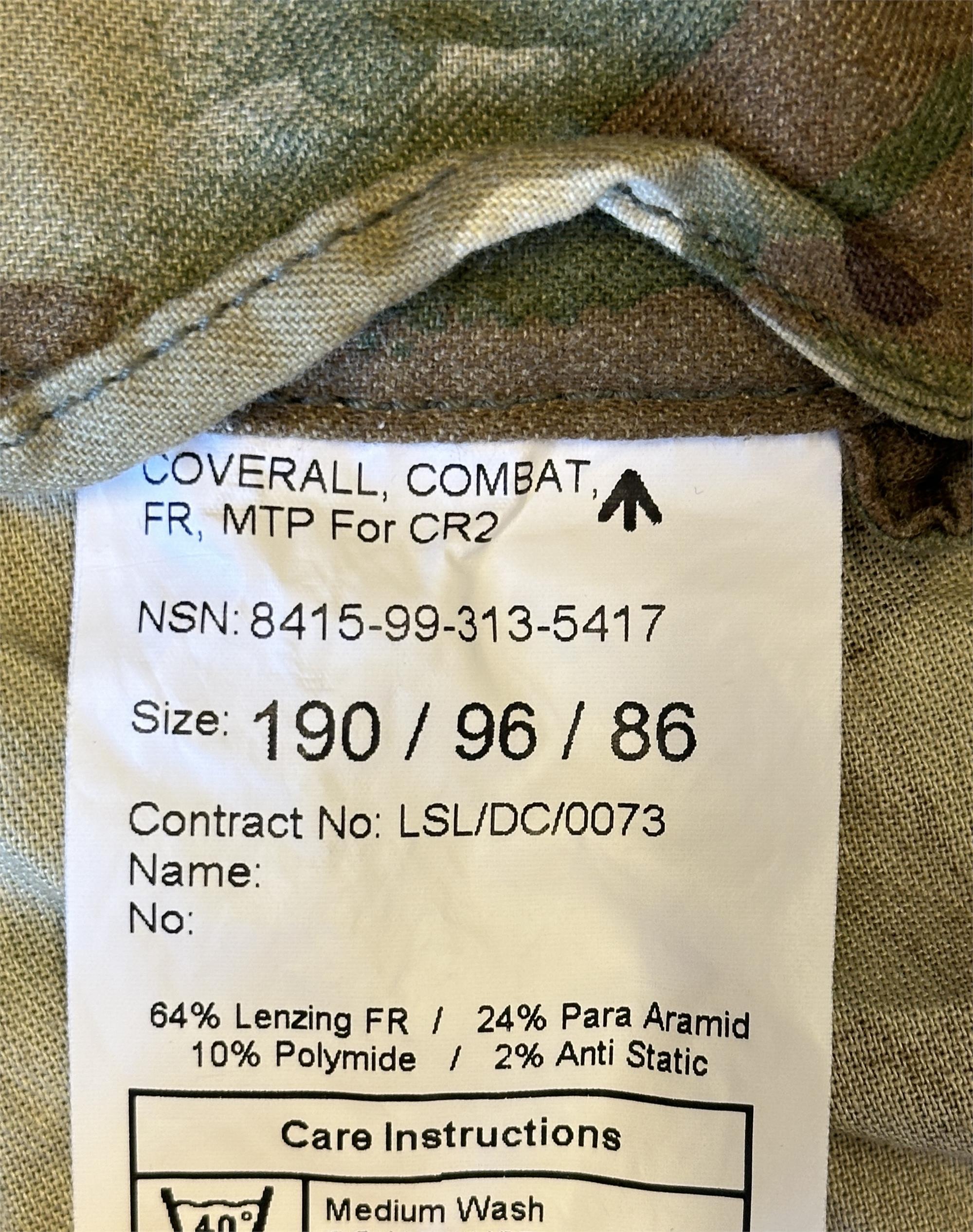 BRAND NEW British Army Fire Retardant MTP Camo Combat Coverall - Image 2