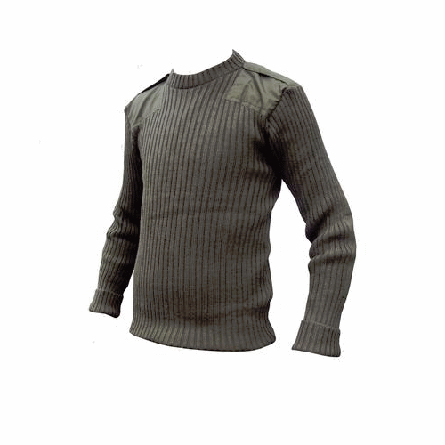 British army surplus commando crew neck wool pullover