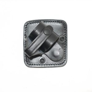 Police surplus heavy duty black leather torch or baton holder