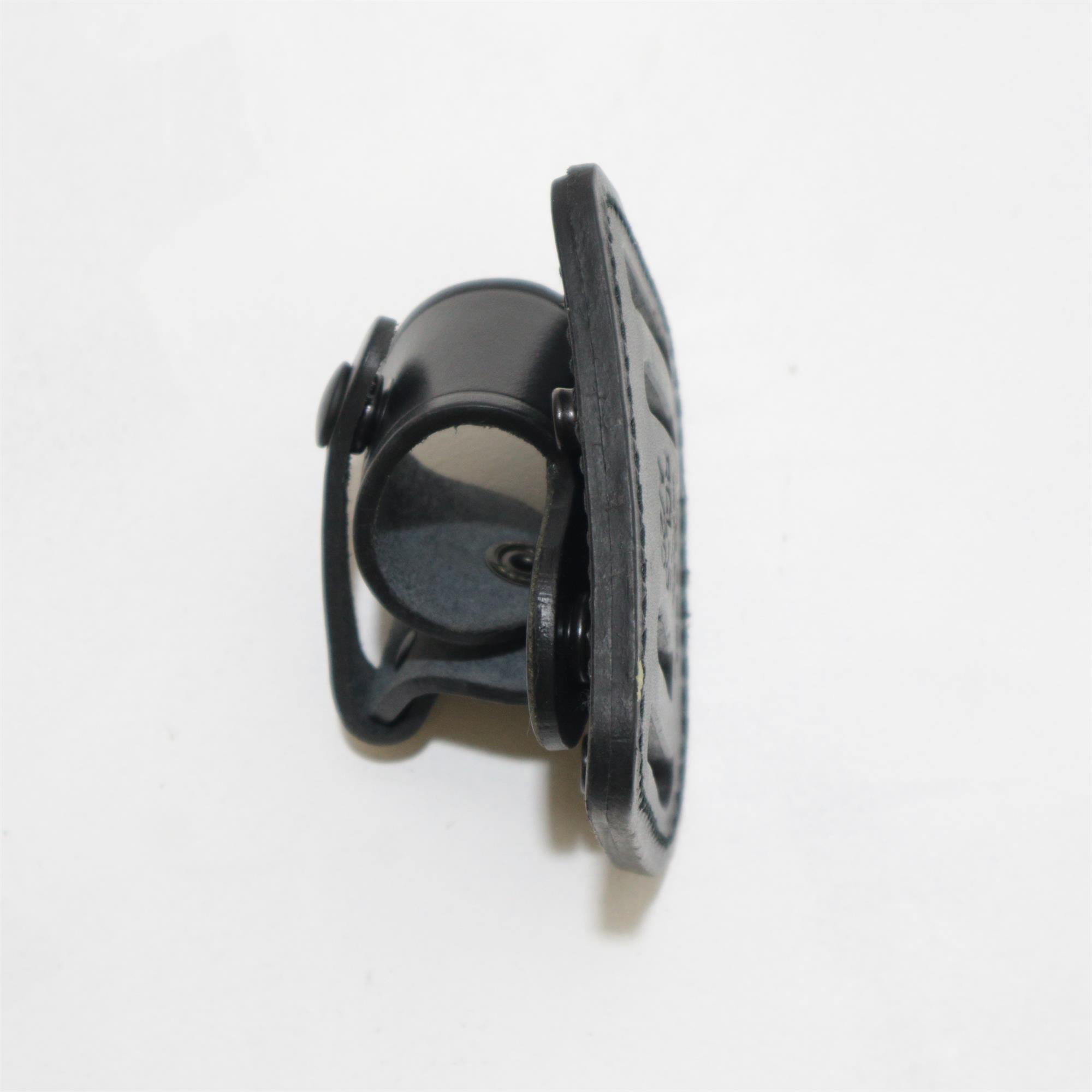 Police surplus heavy duty black leather torch or baton holder - Image 2