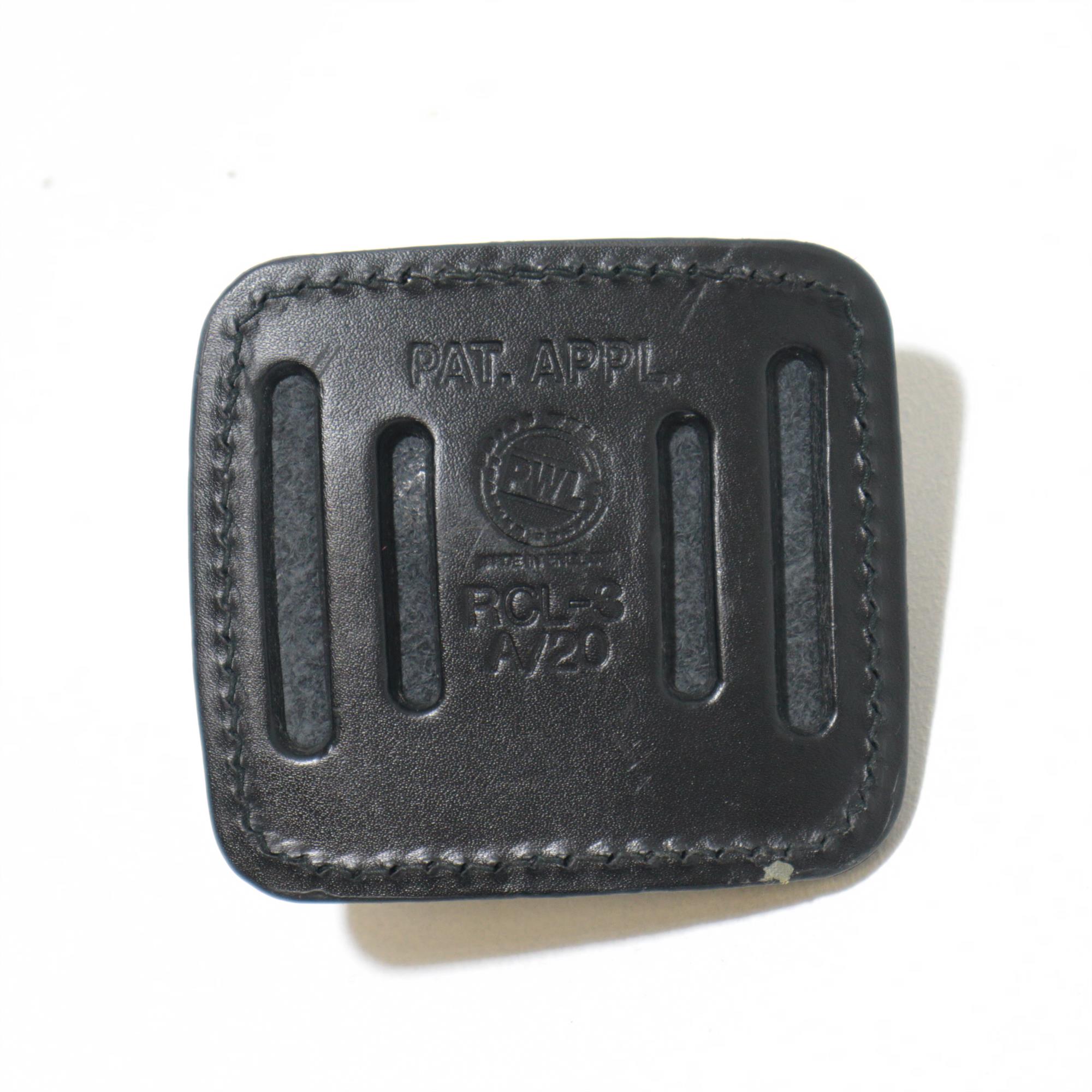Police surplus heavy duty black leather torch or baton holder - Image 3