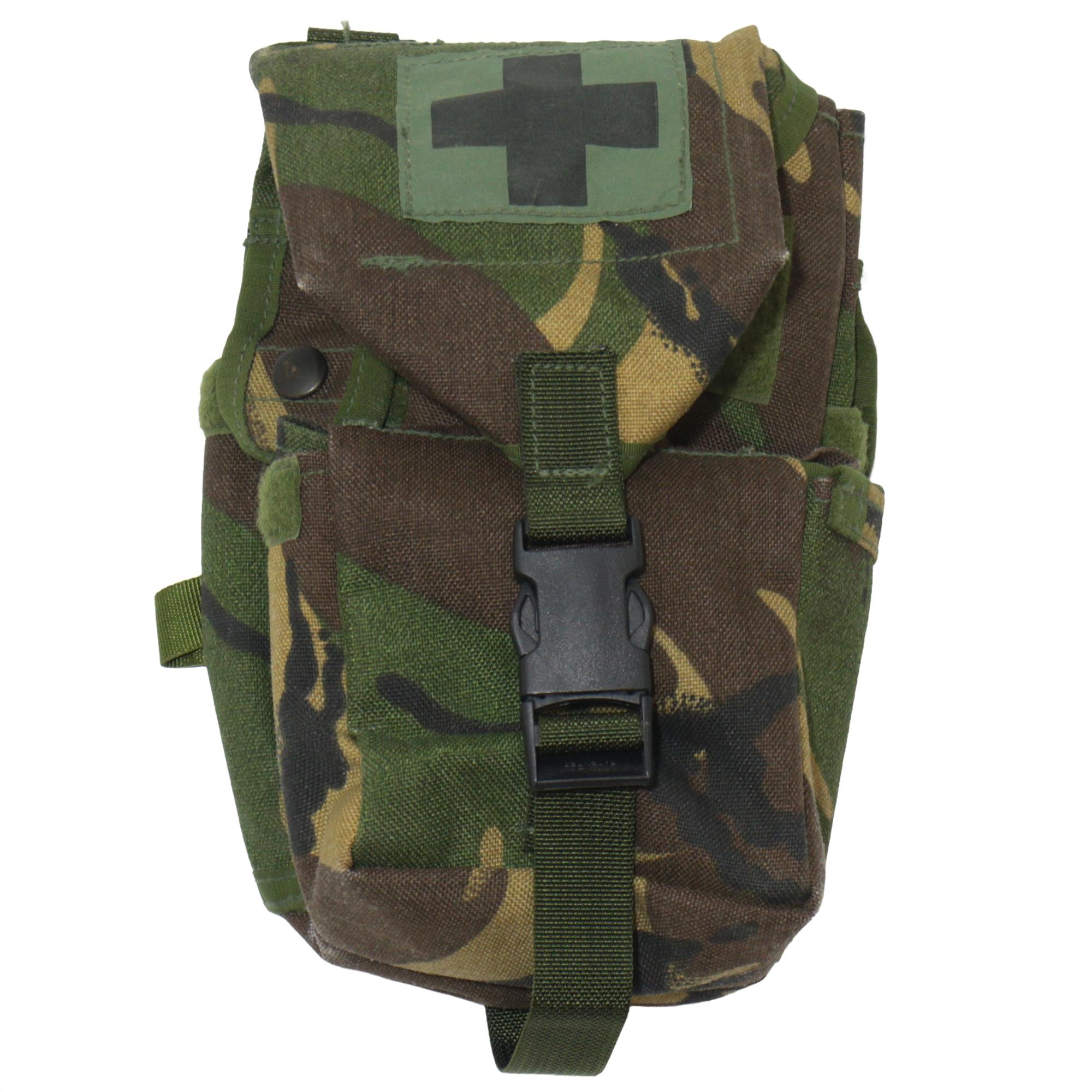 British army surplus DPM camo, drop top medic first aid pouch