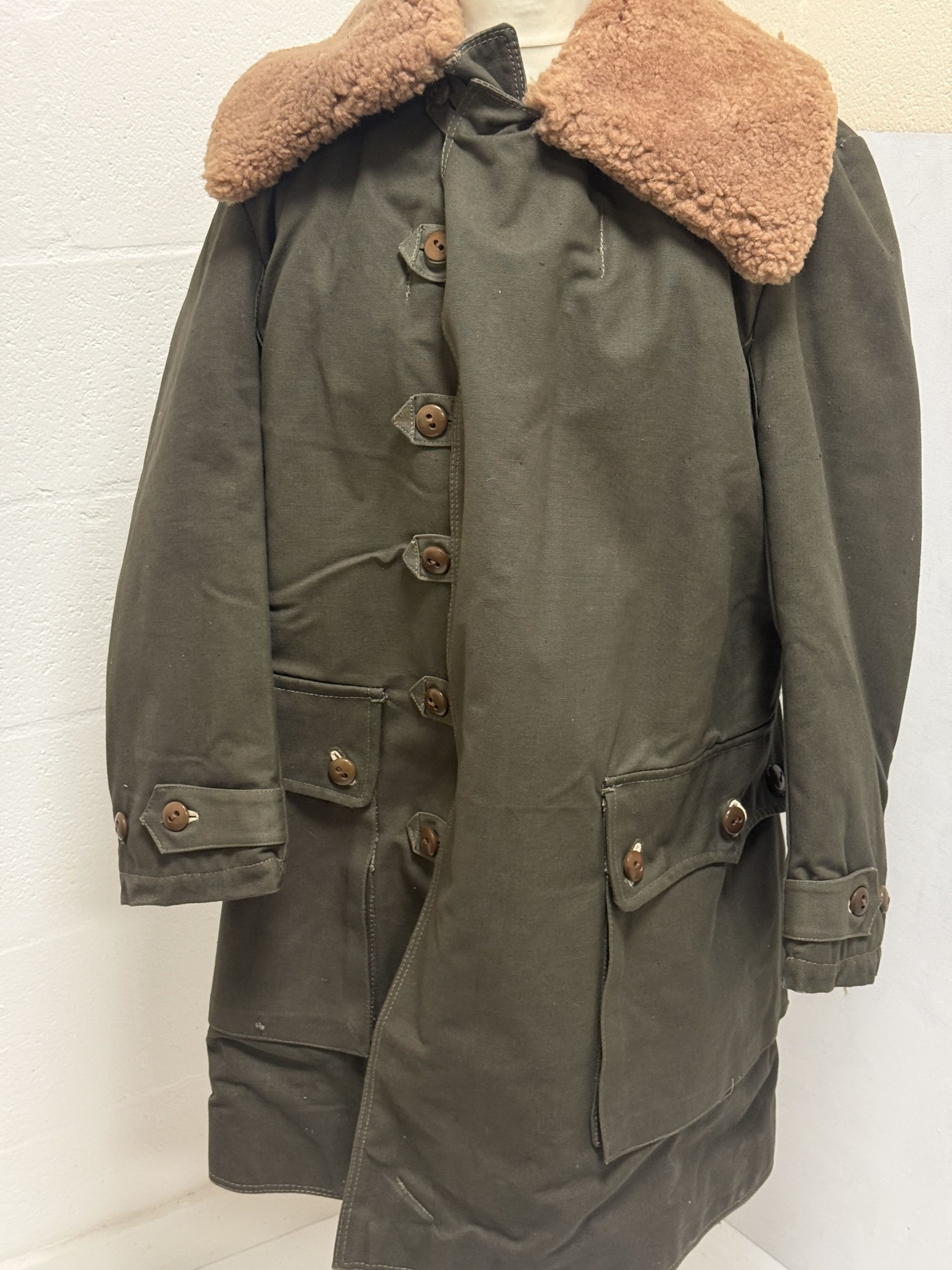 Vintage M1909 Swedish Army Sheep wool lined parka XL Unissued - Image 5