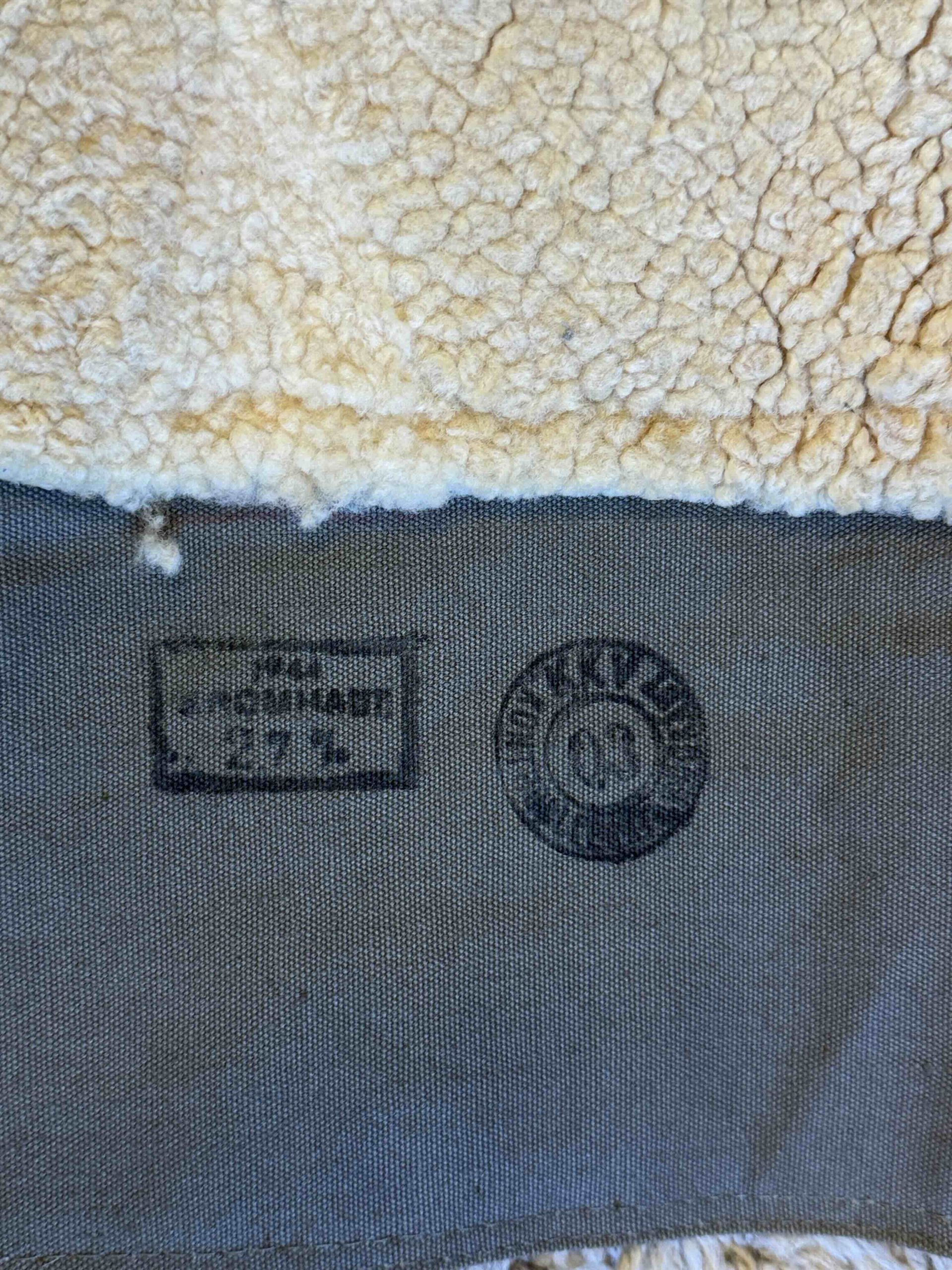 Vintage M1909 Swedish Army Sheep wool lined parka XL Unissued - Image 8