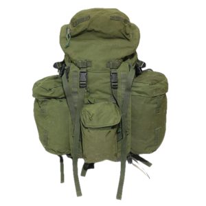 British Army Olive Green Infantry Bergen 100L PLCE with side po