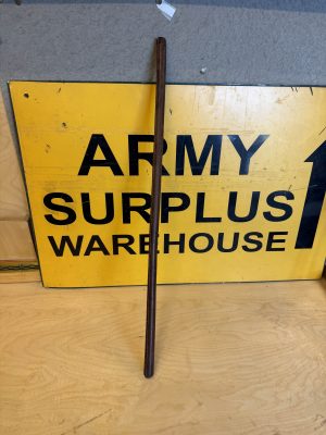 Vintage British military surplus brown leather covered swagger stick