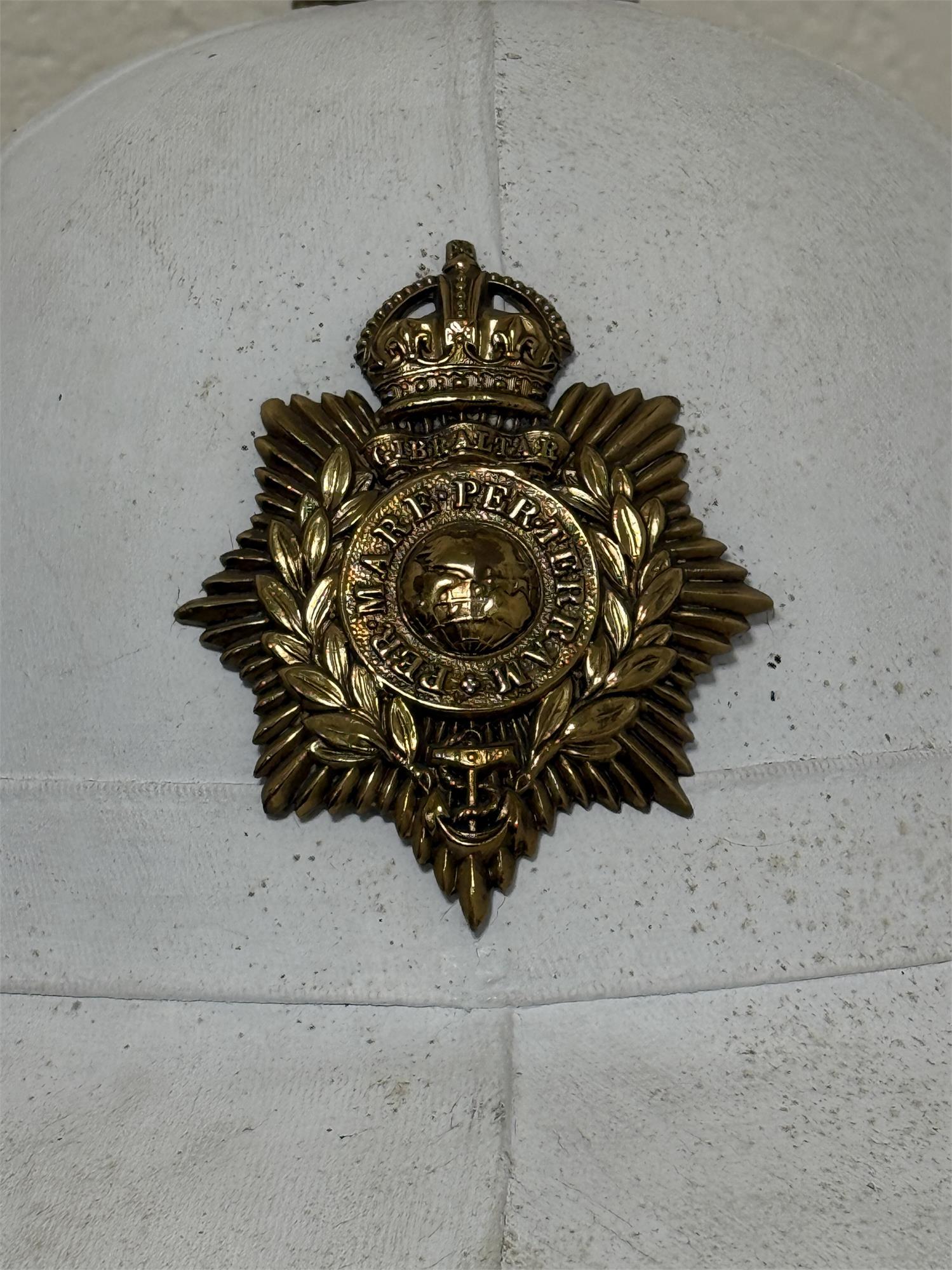 Vintage British army Royal Marines Woseley Pith Helmet - Image 3